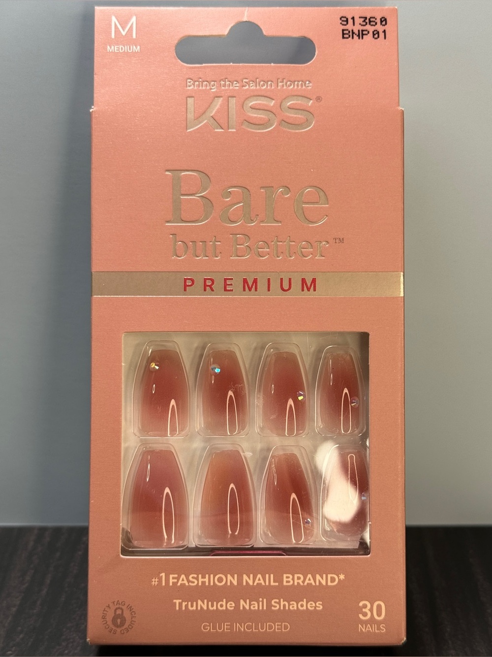 KISS Bare but Better Premium Nails (Medium Length) NIB